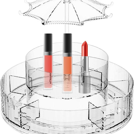 Organizator Cosmetice Rotativ 360° cu Design Elegant – Suport de Machiaj Multifunctional