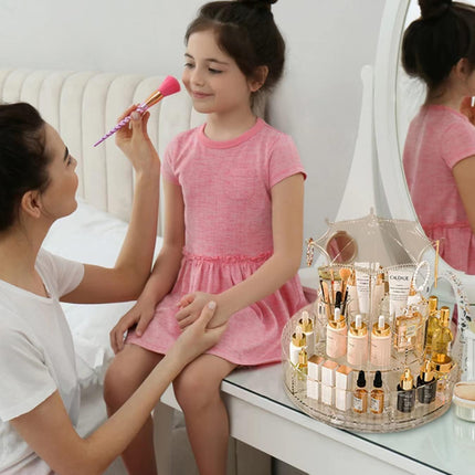Organizator Cosmetice Rotativ 360° cu Design Elegant – Suport de Machiaj Multifunctional