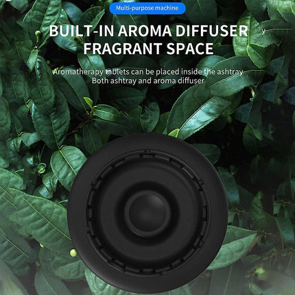 Scrumiera electrica cu aspiratie directa, suport din rasina epoxidica anti-topire, cu functie de purificare a aerului, odorizant pentru eliminarea mirosului, functioneaza cu baterii AA, gri - PromotiiZilnice