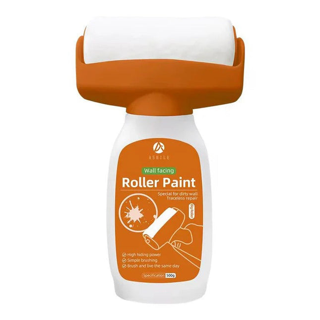 2 X Trafalet Multifunctional cu Rola si Rezervor Reutilizabil, pentru Repararea si Curatarea Peretilor, Lavabila Alba Inclusa, 500ml