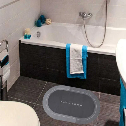 Covoras Antiderapant pentru Baie, 87x57 cm, Absorbant, Uscare Rapida