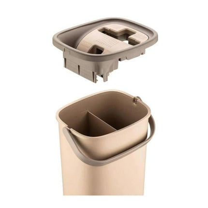 Mop cu Galeata Dubla, Pliabil, Microfibra, Capacitate 8L, Design Compact