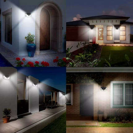 Set 8 Lampi solare 100 LED, cu senzor de miscare + Lanterna Cadou PromotiiZilnice