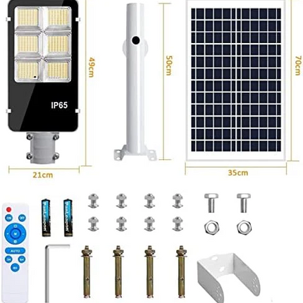 Lampa Solara Exterior Jortan 400W cu Senzor Miscare si Telecomanda PromotiiZilnice