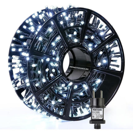 Instalatie De Craciun, 100 m, 480 LED -uri, Jocuri de Lumini, Pentru Exterior/Interior