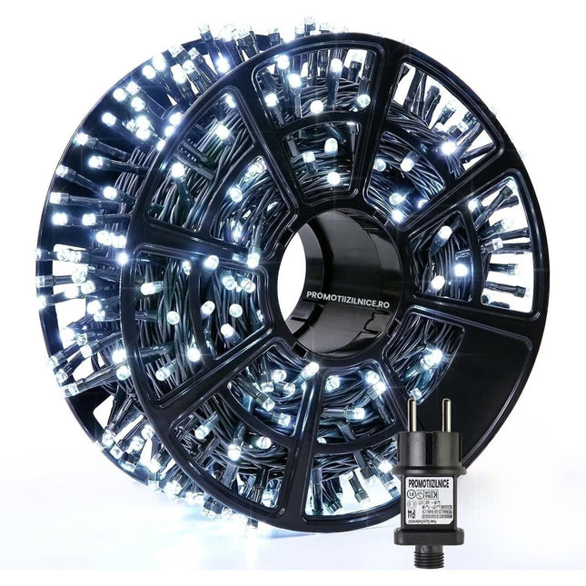 Instalatie De Craciun, 100 m, 480 LED -uri, Jocuri de Lumini, Pentru Exterior/Interior