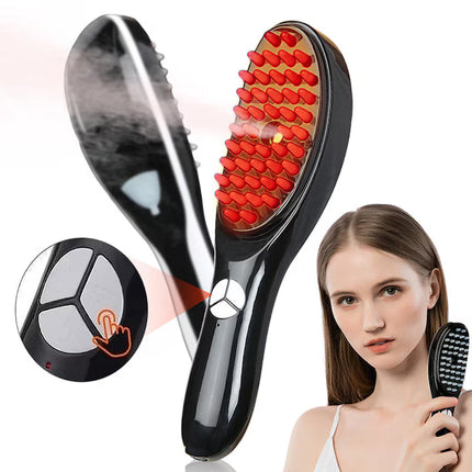 Perie de par electrica cu atomizare ioni negativi, masaj al scalpului, difuzor de ulei de ingrijire