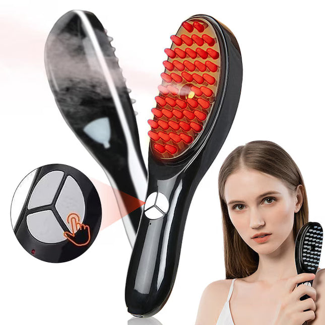 Perie de par electrica cu atomizare ioni negativi, masaj al scalpului, difuzor de ulei de ingrijire
