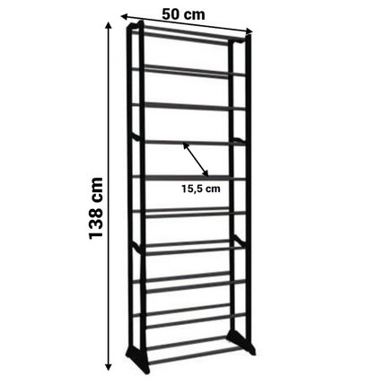 Set 2 x Suport de încaltaminte, inalt, pentru 30 de perechi - PromotiiZilnice