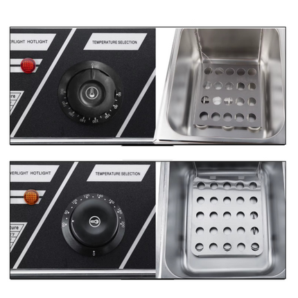 Friteuza Electrica Profesionala 6L, Inox, 2500W – Termostat Reglabil, Capac Antistropire, Usor de Curatat - PromotiiZilnice