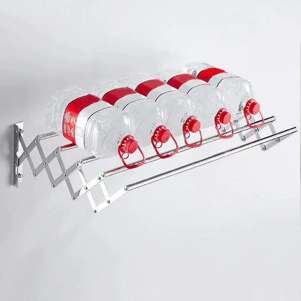 Uscator rufe din aluminiu, retractabil, cu prindere in perete 70cm - PromotiiZilnice