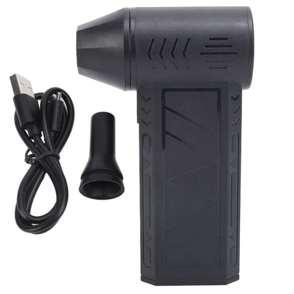 Suflanta aer portabila, indicator baterie, turbo fan, 130000 RPM, 4 trepte de putere, baterie 5000 mAh, negru cu 2 acumulatori - PromotiiZilnice